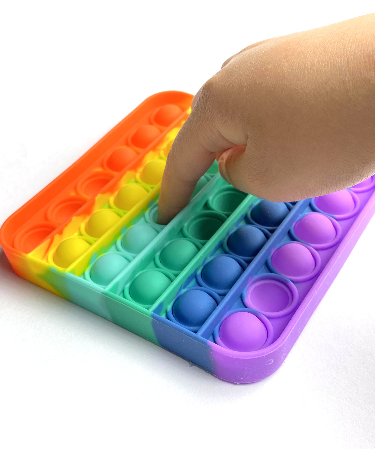 Push Rainbow New Silicone Sensory Fidget Toy Pop Bubble Stress Relief